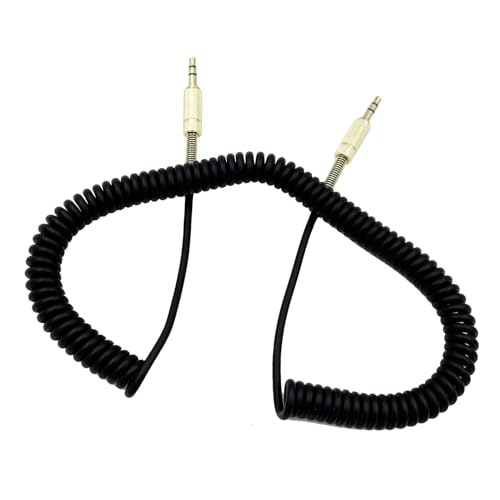 Seadream Coiled 3.5mm Auxiliary Audio Cable, Male to Male, Stretches to 10Feet,1/8 Aux Cord Audio Converter Coiled Cord,3.5mm TRS to TRS Adapter Patch Cable 2-Pack