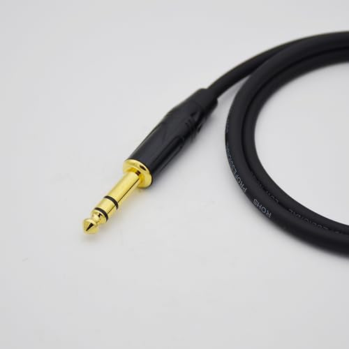 XLR to 1/4 Cable,1/4 Inch TRS to 3 pin Male Plug Stereo XLR Cables, Balanced Interconnect Microphone Mic Cable for Audio Speaker Studio-2 Pack 3ft Foot Input Patch Cords