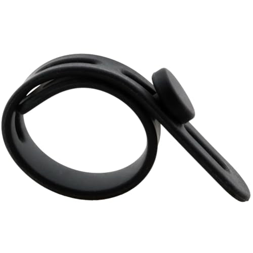 10PCS Black Adjustable Silicone Cable Organizer 130x12mm Earphone Cord Holder Data Line Storage Tie