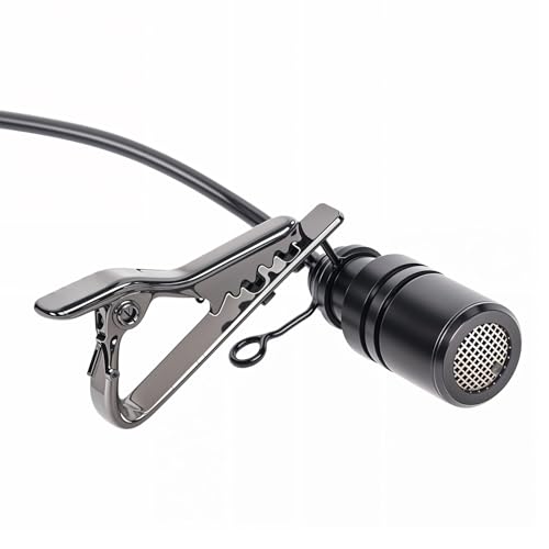 Lavalier Microphone Clip, 3PCS Metal Tie Clips with 3PCS Lapel Mic Windscreen Foam Covers, Lapel Microphone Accessories for Fixing, Black Wireless Mic Clip