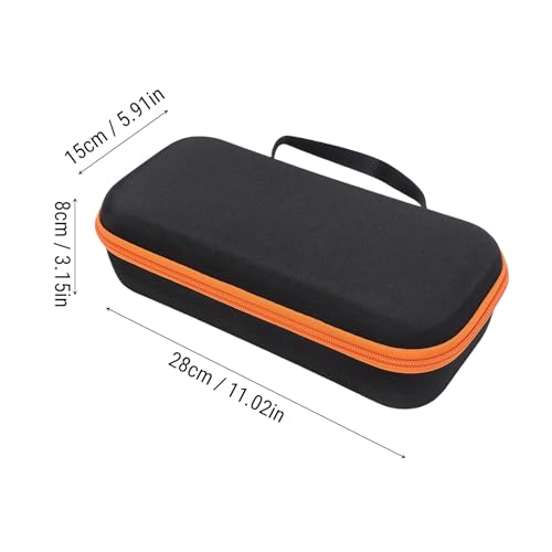 Hard Shell Dual Microphone Case - Protective Carrying Case Shockproof Travel Bag for 2 Wireless Mics, Padded Handheld Mic Storage with Handle, Mesh Pockets