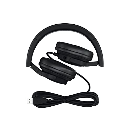 Cherry HC 2.2 Wired Headset for Gaming & Multimedia USB 7.1 Surround Sound Detachable Microphone Black 7 Foot Long Cord.
