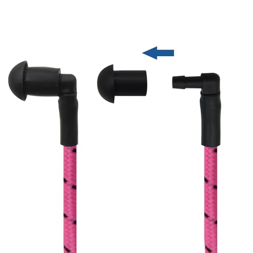 WODASEN Replacement Braided Nylon Fiber Acoustic Coil Tube Moisture Resistant Waterproof Color for Radio Earpiece (Rosered-2) - color: RoseRed-2