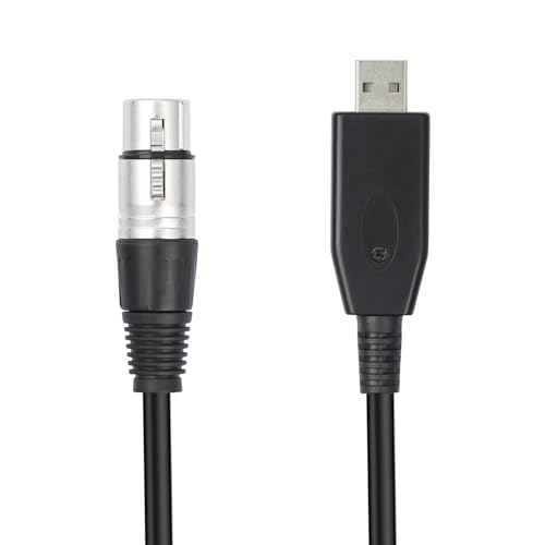 REXUS USB A Male to XLR Female Microphone Cable 6.6 FT, USB to XLR Stereo Audio Cord Link Converter Cable, Plug and Play P&P Audio Adapter for PC, Laptop(UAM2XF_20) - size: 6.6 Feet