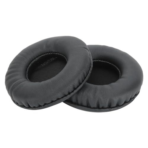 GOWENIC Replacement Ear Cushions, 75mm Headphone Earpads, Universal Ear Pads Covers for Headset, Black Foam Cushions Compatible with Most Headsets