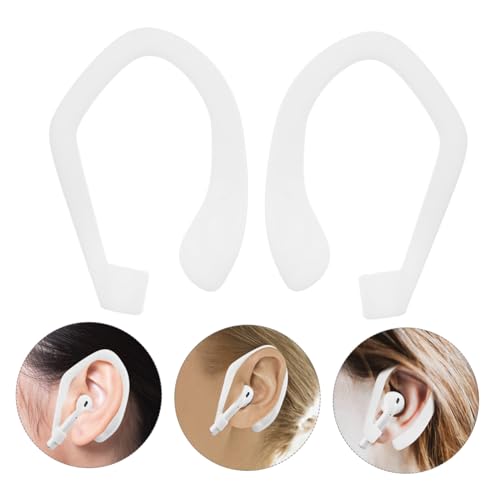 OSALADI 1Pair Silicone Ear Hooks for Earbuds Slip Design for Running Gym Jogging Cycling Secure Fit Compatible with Various Models