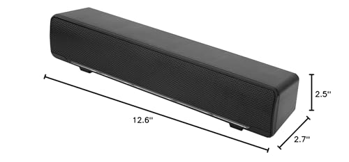 Computer Speakers Dolby Surround Computer Sound for Desktop Player Bass Surround Sound Box Tv Bass to Fit Any 3.5mm Input for Laptops PC Cellphones USB Wired Stereo Soundbar Music
