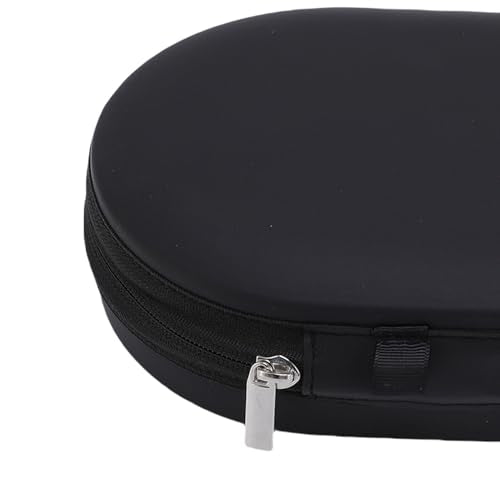Hard EVA Carrying Case for Over Ear Headphones, PU Leather Protective Travel Storage Bag with Waterproof Shockproof Design, Black - color: Black
