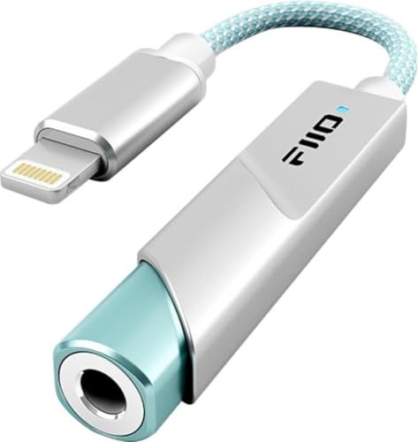 FiiO KA11 Lightning to 3.5mm Audio Adapter 32bit/384KHz, Lightning to 3.5mm USB Dongle HiFi DAC Amplifier for Android/iOS/Windows/Mac (Silver, LT) - color: Silver, size: LT