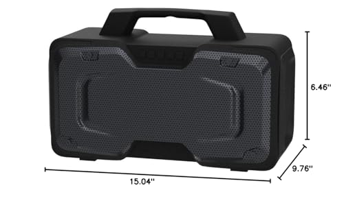 BUGANI Bluetooth Speaker, 80W Powerful Portable Wireless Speaker IPX7 Waterproof, Outdoor Loud Speakers with Handle 24H Playtime, Support Microphone AUX USB Suitable for Party, Pool, Karaoke