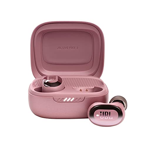 JBL Live Free 2 - True Wireless Noise Cancelling Earbuds, Up to 35hrs of Playtime, 6 mics for Perfect Calls with Zero Noise, IPX5 Waterproof, Oval Tubes for Better Comfort, Isolation, & bass (Rose) - color: Rose