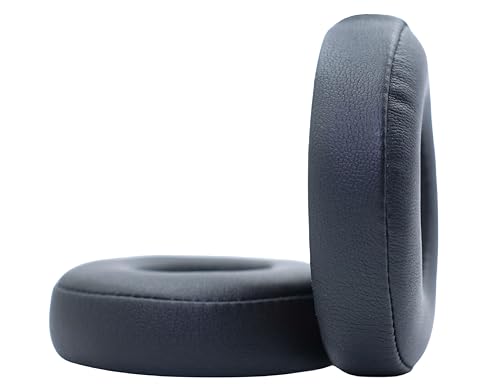 Solo 3 Wireless Earpads Replacement for Beats Solo2 Wired Headphone - Black | Fit for Beats Solo 3/Solo 2 Wireless/Wired A1796/B0534 Headphone, Dust Proof Protein Leather Cushions with Memory Foam Covers - color: Black