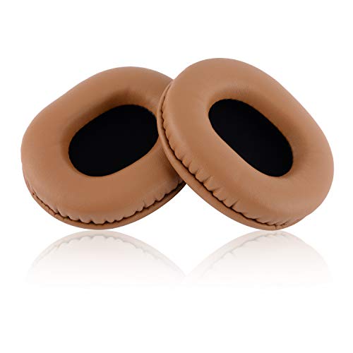 Replacement Earpads for Audio-Technica ATH M50X M40X M30X M20X Professional Studio Monitor Headphones with Protein Leather & Memory Foam Ear Cushions (Brown) - color: Brown