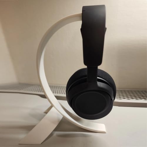 Over-ear Headphone Stand/Desktop Headset Holder–8kg Load Capacity,Suitable for Gaming Rooms,Offices,and Various Desk Setups (Black,White)(White) - color: White