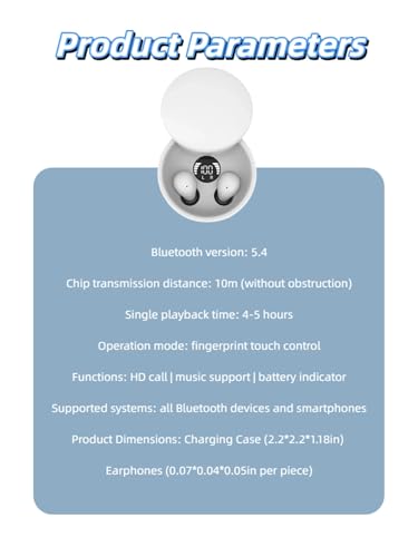 Wireless Earbuds for Sleeping, Beige (Off-White) - color: Off-white