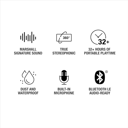 Marshall Emberton III Portable Bluetooth Speaker - Rugged Waterproof/Dust-Proof Design | Loud Stereo Sound, Deep Bass | Compact and Wireless for Travel and Outdoors - Cream - color: Cream