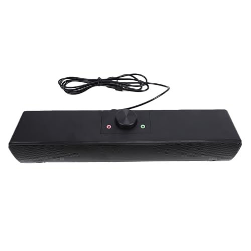 Diyeeni Computer Speakers, Wired USB Powered Bluetooth Computer Sound Bar with RGB & Volume Knob, HiFi Stereo Portable Gaming Sound Bar Speaker for Desktop Monitor