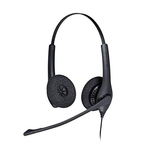 Jabra Biz 1500 Duo - Professional UC Call Center Wired Headset | Dual-ear communication with noise canceling microphone and QD connection - color: QD Connectivity, size: Duo Speaker