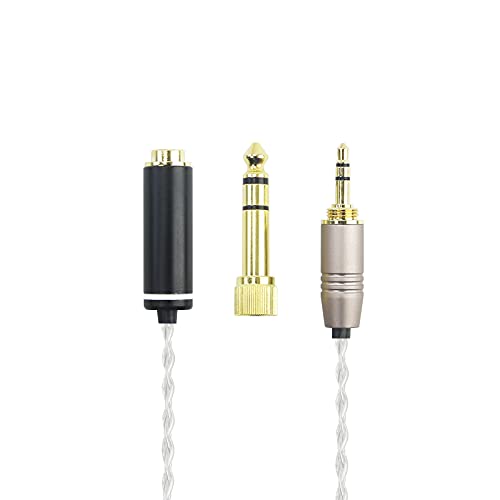NewFantasia 3.5mm 1/8" TRS Male and 6.3mm 1/4" Adapter to 4.4mm Balanced Female Headphone Audio Adapter Cable