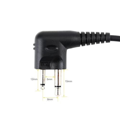 HWAYO Walkie Talkie Swivel Earpiece with Microphone and PTT for MOT Two Way Radio - Motorola Swivel Earpiece Compatible with Walkie Talkies CLS1410, CLS1100, HKLN4604A (1 Pack) - size: 1 Pack