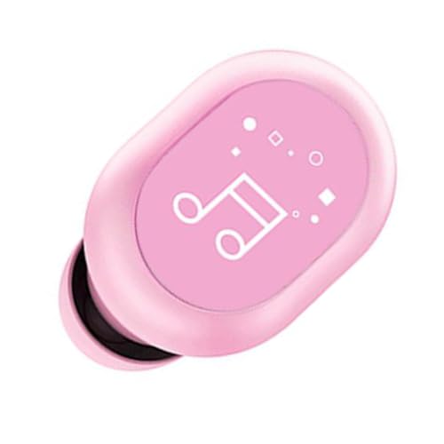 Fabater Single Ear Bluetooth Headset, BT 5.0 3 Hour Playtime Mini Wireless Earbuds, Truck Driver Headset with Touch Control Dual Interconnection IPX4 Sweatproof for Smart Phones PC TV (Pink) - color: Pink