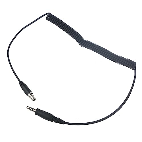 Headphone Cable U174 Plug to XLR5 Coiled Cable Aviation Aux Cord Replacement for Sound Devices