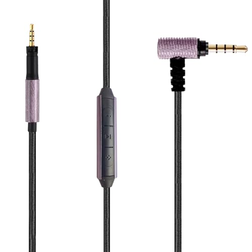 FAAEAL Audio Cable Compatible with Sennheiser Momentum 4 Momentum 3 Momentum 2.0 HD450BT PXC550 HD400S Headphones in-line Mic Control Headphone Cord for Musician Audiophile 4.9ft w/mic - style: 3.5mm w/mic