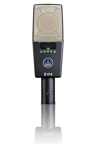 AKG Pro Audio C414 XLII Studio Grade Professional Large Diaphragm, Dual-Capsule, Vocal and Instrument Condenser Microphone with Rugged Aluminum Carrying Case. XLR Connector. Gray with Gold - style: C414 XLII Single