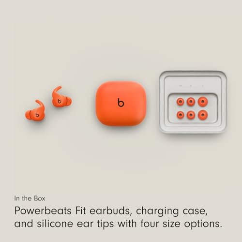 Beats Powerbeats Fit - Wireless Noise Cancelling Workout Earbuds with Secure-Fit Wingtips, Up to 30-Hour Battery Life, Sweat & Water Resistant, Apple & Android Compatible - Gravel Gray - color: Gravel Gray, style: Powerbeats Fit