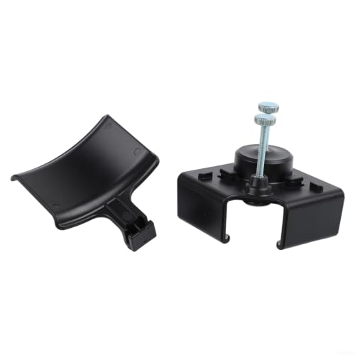 Adjustable Headphone Stand Clamp On Desk Mount for Gaming Headsets - Space Saving ABS Holder with Cable Management - Black Office Organizer