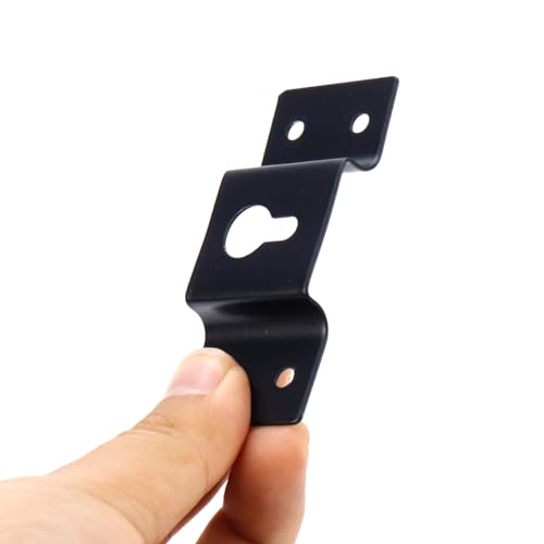 12PCS Hanging Speaker Bracket Wall Mount Iron Hook Hanger Plate Connector for Surround Sound Box Audio Speaker with Mounting Screws (2.8×1.18 Inch) - style: 12Pcs (2.8×1.18 Inch)