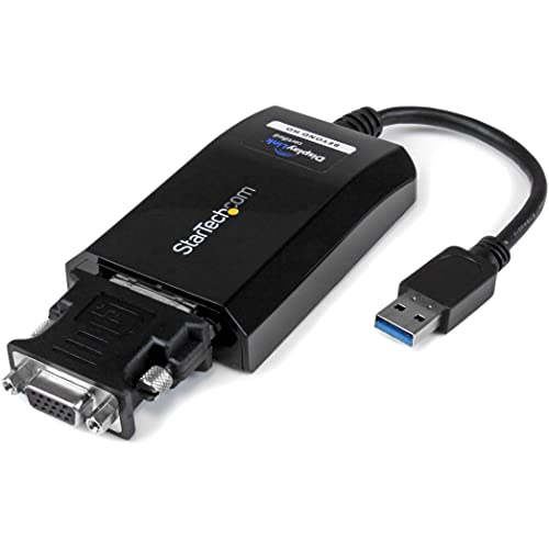 StarTech USB-A to DVI/VGA Adapter, 2048 x 1152, DVI to VGA Included | USB 3.0 5Gbps, Extra monitor, VGA adapter in box, Mac and Windows, External video graphics card - style: USB 3.0 to DVI