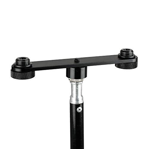 CAMVATE Double Microphone Mounts Bracket T-bar - 1958 (Pack of 2) - size: 3 cm (W) x 15 cm (L) x 2 cm (H) (Pack of 2)