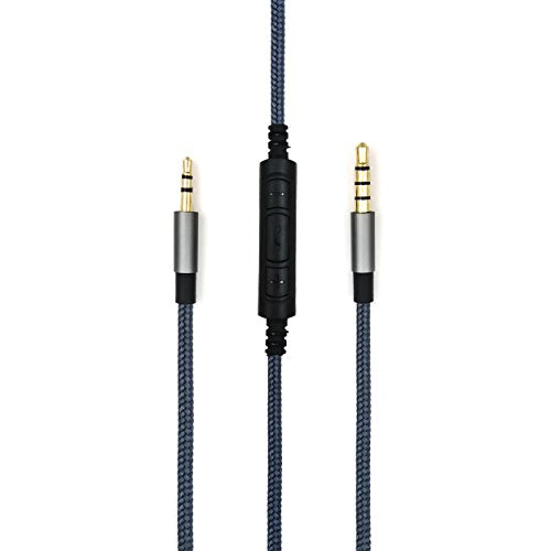 NewFantasia 3.5mm to 2.5mm Male Audio Cable Compatible with Bose Noise Canceling 700, QC35, QC35ii, QC45, oe2, oe2i Headphones, Remote Volume Control Mic Compatible with Samsung Galaxy Android Phone