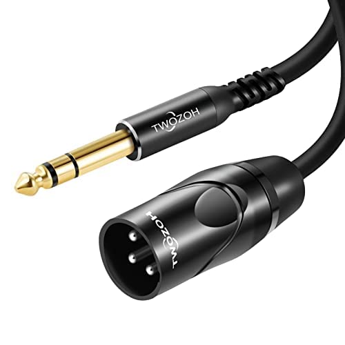 Twozoh 1/4" to XLR Balanced Stereo Cable - 15FT, HiFi - color: Male 1-PACK, size: 15FT