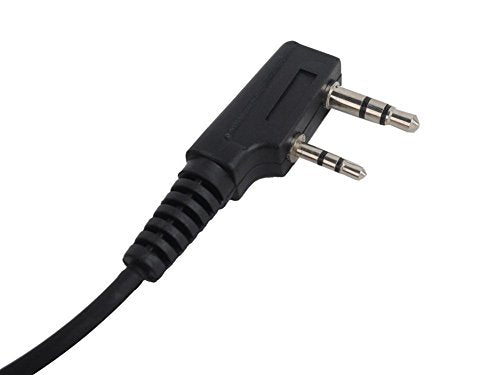KENMAX® 2 Pin Headband Microphone Mic Earpiece for Two Way Radio BaoFeng UV-5R UV-B5 UV-B6 BF-888S WOUXUN TG-UV2 KG-UVD1P PUXING PX-888K Keenwood TK-3107 - color: Pack of 10