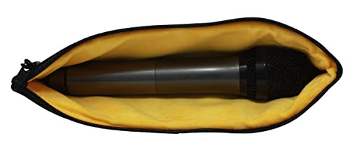 Loudmouth Long Zippered Pouch for Large Wireless Microphones, Mic Bag 3Pack | 12.5" x 4" - size: 3 Pack