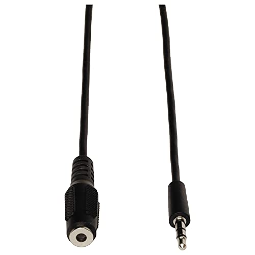 Tripp Lite 3.5mm Mini Stereo Audio Extension Cable for Speakers and Headphones (M/F), 6-ft.(P311-006) BLACK - size: 1 Count (Pack of 1)