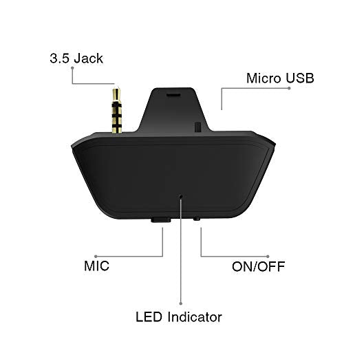 Uberwith Bluetooth Transmitter Dongle for Xbox Controllers - Stereo Audio Adapter Compatible with Wireless Headphones, Speakers, Airpods - Low Latency