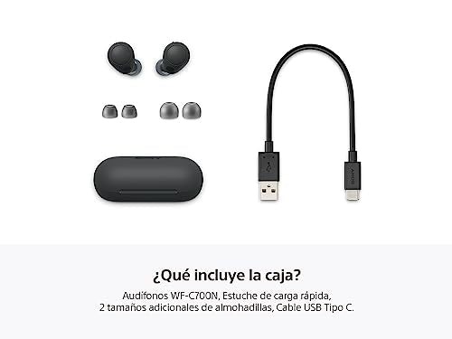 Sony WF-C700N Wireless Noise-Canceling Earbuds - Bluetooth Hi-Fi Earphones with 35-Hour Battery, Water-Resistant Design, Touch Controls for Calls and Music - Premium Audio Experience, Black