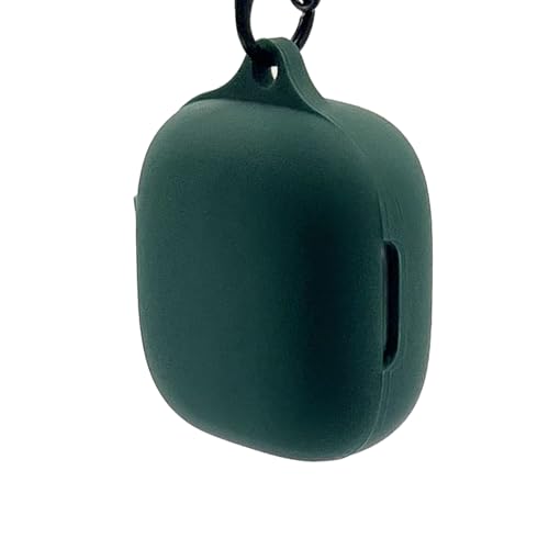 Silicone Case Cover Compatible with JBL Live Free 2/JBL Live Pro 2TWS True Wireless Earbuds, Protective Earphones Skin Cover with Keychain Hook (Green) - color: Green