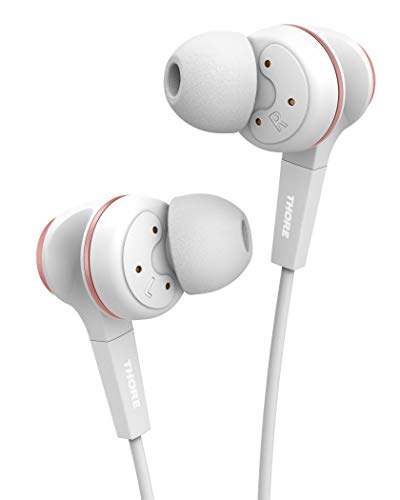 Thore iPhone Earphones (Apple MFi Certified) V120 in Ear Wired Lightning Earbuds (Sweat/Water Resistant) Headphones with Mic/Volume Remote for iPhone 12/13/14 Pro Max - Rose Gold - color: Rose Gold