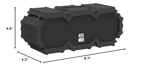 Altec Lansing LifeJacket - Waterproof Bluetooth Speaker, Wireless & Portable Speaker for Travel & Outdoor Use, 30 Hour Playtime & 50 Foot Range, Black - color: Black