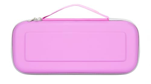 Orzly Carry Case designed for Playstation Portal remote player for PS5 Console holds accessories, Travel and Storage Protection for headset charger and more PINK/GREY - Gift box edition