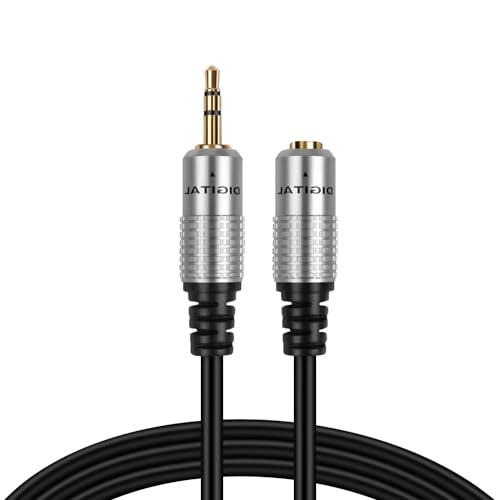 TNP Products 3.5mm AUX Headphone Extension Cable, Male to Female, 15 Feet | Aux Cord Extender with Trs Stereo Plug, Gold-Plated Connectors and 15 Feet Reach; Audio Only with No Microphone Support - size: 15 Feet