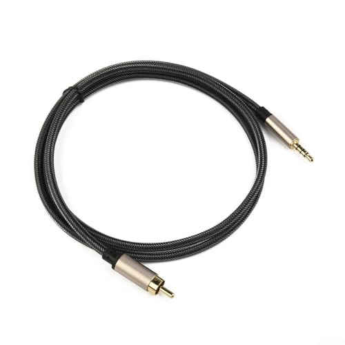 Digital Coaxial Audio Video Cable 3.5mm Male to SPDIF for RCA for TV Soundbar Soundbox Home Audio System Gold-Plated Connector Pure Copper Conductor Zinc Alloy Shell NylonBraided(1M) - size: 1M