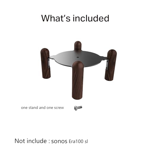 Desk Black Walnut Stand for Sonos Era100 and Era100 SL Speaker (Sonos Era100 and Era100 SL)