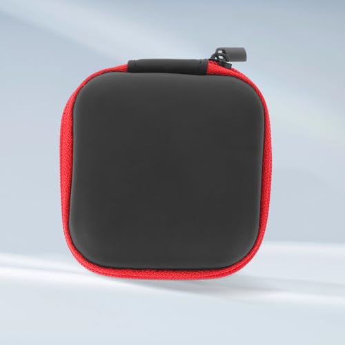 Uonlytech Portable Eva Earbuds Case Pouch with Zipper, Travel Electronics Organizer and Cable Storage Bag for Earbud Protection, Red Compact Holder for Travel Essentials