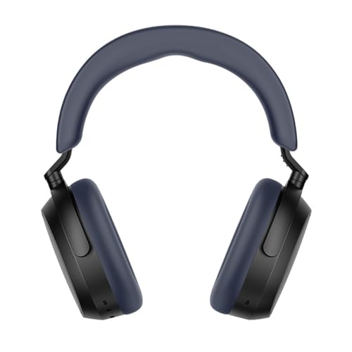 Silicone Earpads for Momentum 4 Headphone Ear Cushions Cups, Replacement Ear Pads with Headband Protective Cover Pad for Momentum 4 Accessories (Dark Blue)