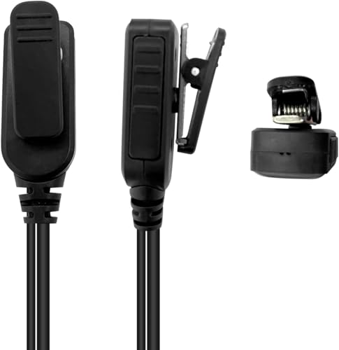 WODASEN Walkie Talkie Earpiece with Mic C-Swivel D-Ring G-Shaped Hook Two Way Radio Headset for Ailunce HD1 HD2 HA1G GP328plus EX500 RT47 RT47V RT48 RT29 NR30 RB23 Radios (D-Ring) - style: D-ring
